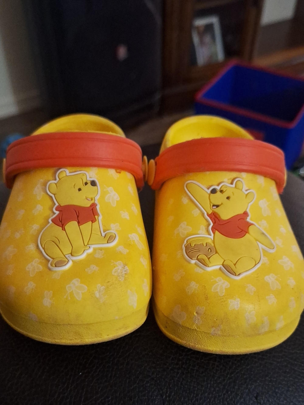 Kids Yellow Winnie the Pooh Slip-On Clogs